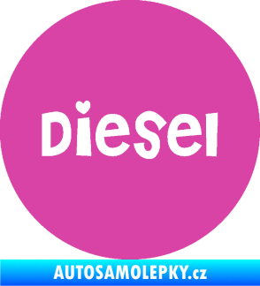 Samolepka Samolepka na víčko od nádrže 006 diesel růžová