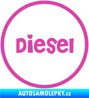 Samolepka Samolepka na víčko od nádrže 007 diesel růžová