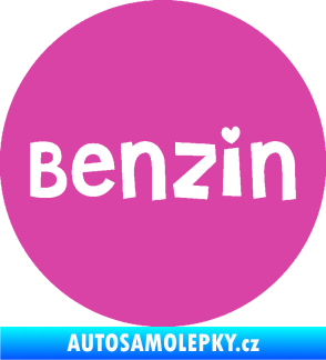 Samolepka Samolepka na víčko od nádrže 008 benzín růžová
