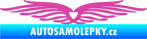 Samolepka Samolepka na zadní okno 002 srdce růžová