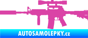 Samolepka Samopal 006 levá růžová