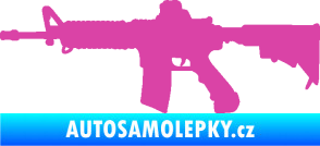 Samolepka Samopal 009 levá růžová