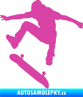 Samolepka Skateboard 005 levá růžová