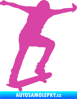 Samolepka Skateboard 006 pravá růžová