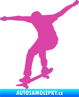 Samolepka Skateboard 011 levá růžová