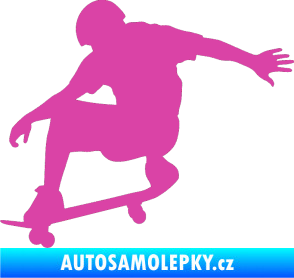 Samolepka Skateboard 012 levá růžová