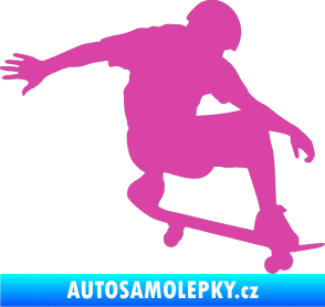 Samolepka Skateboard 012 pravá růžová
