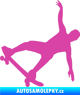 Samolepka Skateboard 013 levá růžová