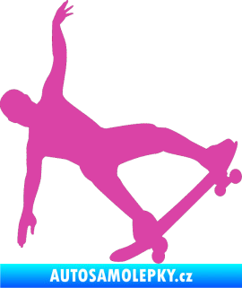 Samolepka Skateboard 013 pravá růžová
