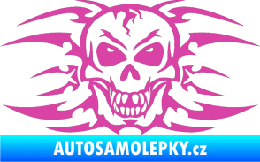 Samolepka Skeleton - lebka růžová