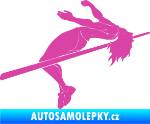 Samolepka Skok do výšky 001 pravá atletika růžová