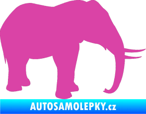 Samolepka Slon 019 pravá růžová