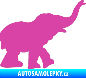 Samolepka Slon 022 pravá růžová