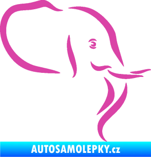 Samolepka Slon 029 pravá růžová