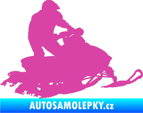 Samolepka Sněžný skútr 001 pravá růžová