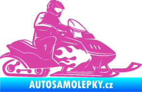 Samolepka Sněžný skútr pravá růžová