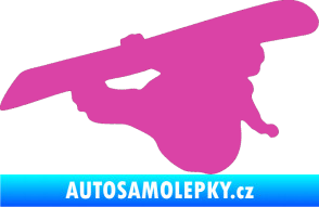 Samolepka Snowboard 007 pravá růžová