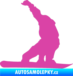 Samolepka Snowboard 011 pravá růžová