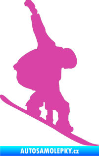 Samolepka Snowboard 018 pravá růžová