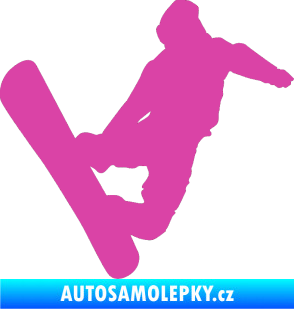 Samolepka Snowboard 020 pravá růžová