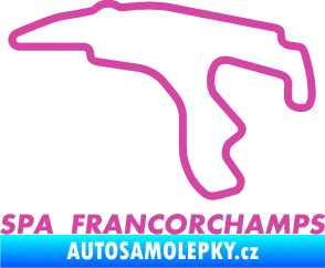 Samolepka Okruh Spa Francorchamps růžová