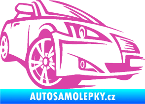 Samolepka Sportovní auto 001 pravá růžová