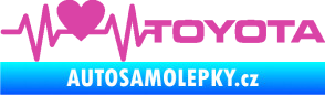 Samolepka Srdeční tep 023 pravá toyota růžová