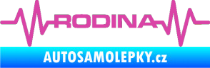 Samolepka Srdeční tep 032 rodina růžová