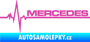 Samolepka Srdeční tep 035 pravá mercedes růžová