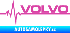 Samolepka Srdeční tep 037 pravá Volvo růžová
