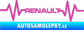 Samolepka Srdeční tep 042 Renault růžová