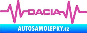 Samolepka Srdeční tep 044 levá Dacia růžová