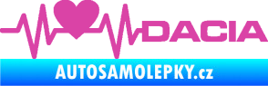 Samolepka Srdeční tep 045 pravá Dacia růžová