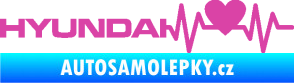 Samolepka Srdeční tep 046 levá Hyundai růžová