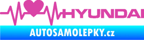 Samolepka Srdeční tep 046 pravá Hyundai růžová