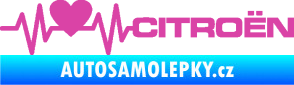 Samolepka Srdeční tep 056 pravá Citroen růžová