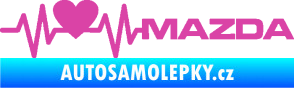 Samolepka Srdeční tep 058 pravá Mazda růžová