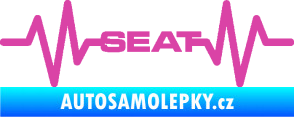 Samolepka Srdeční tep 061 Seat růžová