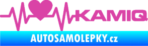 Samolepka Srdeční tep 066 pravá Kamiq růžová