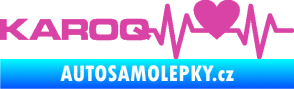 Samolepka Srdeční tep 068 levá Karoq růžová