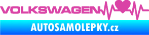 Samolepka Srdeční tep 078 levá Volkswagen růžová
