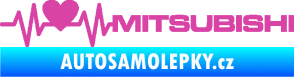 Samolepka Srdeční tep 082 pravá Mitsubishi růžová