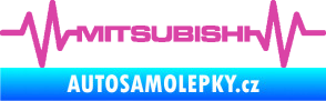Samolepka Srdeční tep 083 Mitsubishi růžová