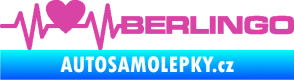 Samolepka Srdeční tep 092 pravá Berlingo Citroen růžová