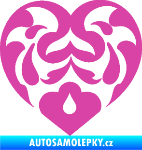 Samolepka Srdíčko 007 růžová