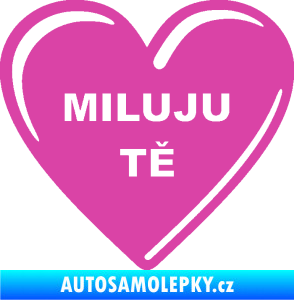 Samolepka Srdíčko 015 miluju tě růžová