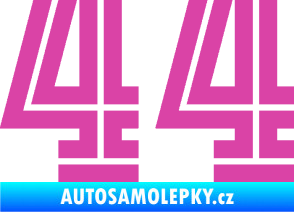 Samolepka Startovní číslo 44 typ 7 růžová