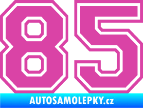 Samolepka Startovní číslo 85 typ 4 růžová