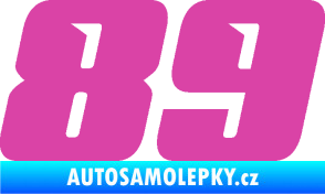 Samolepka Startovní číslo 89 typ 6 růžová