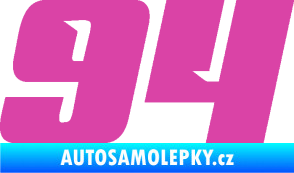 Samolepka Startovní číslo 94 typ 6 růžová